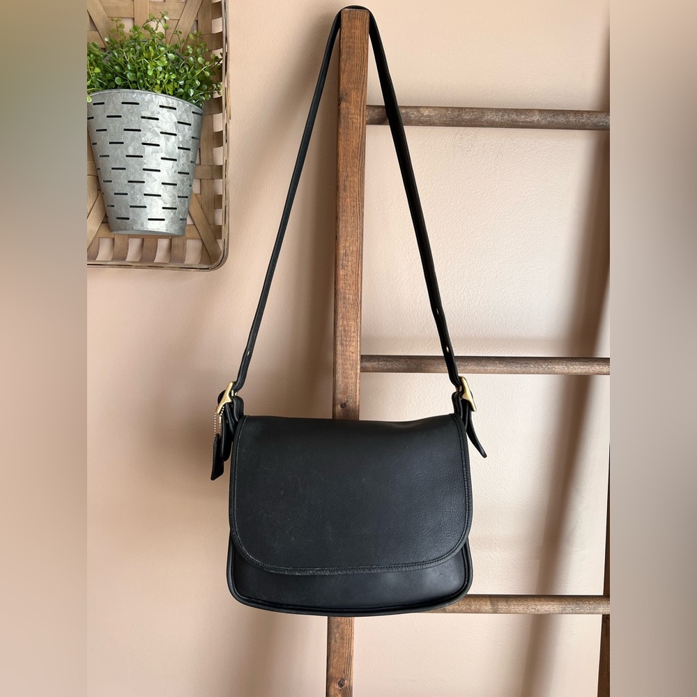 Vintage Coach Patricia Legacy Bag Style 9951 in black glove tanned leather - Picture 15 of 16